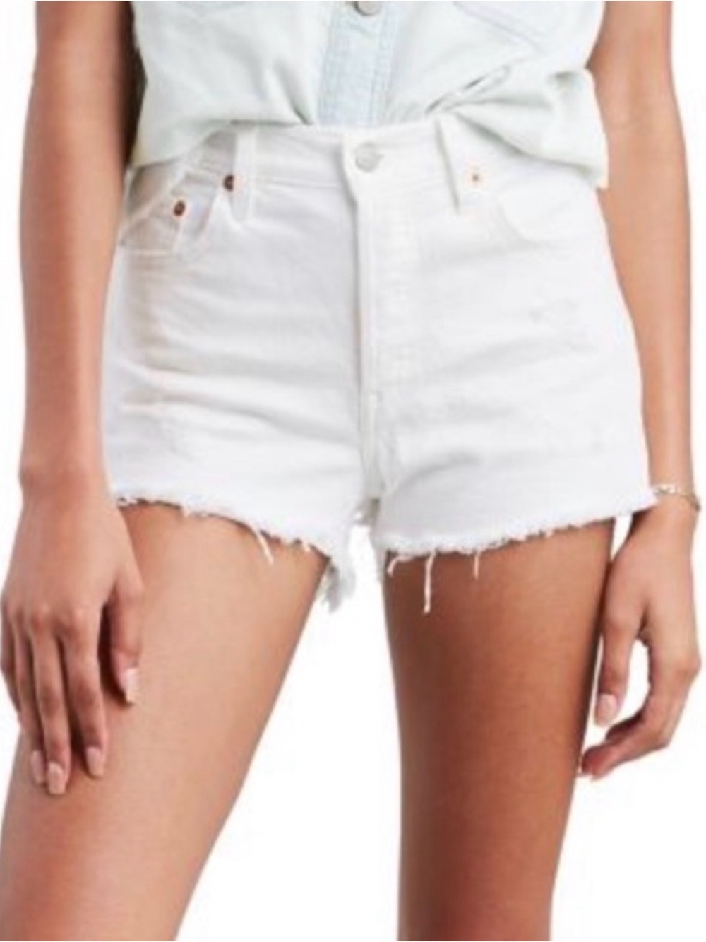 Levi's 501 Blanco Mid-Rise Shorts, Size 27